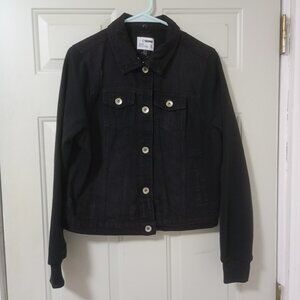 CISONO Denim Jacket Women Black Size L
